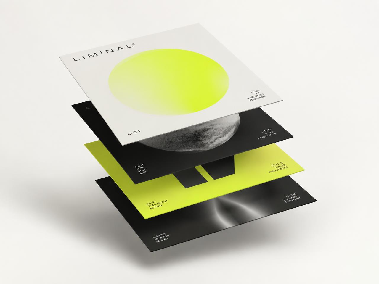 Stack of release artwork